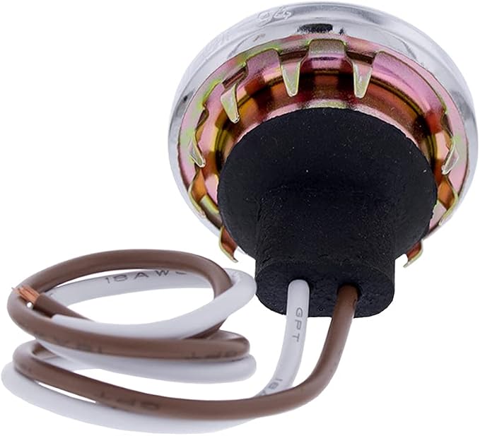 United Pacific 39995B 4 LED Rounded License Light, 1 ½” Diameter, Steel Housing, Easy Push-On Install, Bright White LED Light – 1 Unit