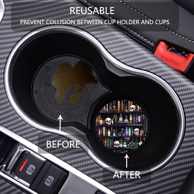 Car Cup Holder Coaster, Neoprene Universal Non-Slip Cup Holders, Car Accessories Interior for Women and Man Interior Sets 2 Pack (RYD-BD09)