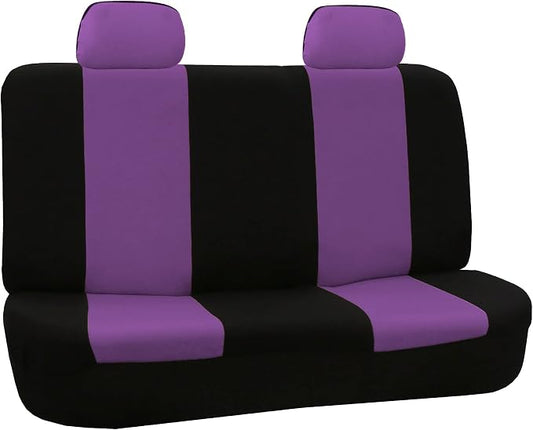 FH Group Car Seat Cover for Back Seat Cloth -Universal Fit Rear SeatCovers for Cars with Solid Bench,Car Seat Protector for Dogs and Kids,Car Interior Accessories for SUV, Sedan and Van Purple