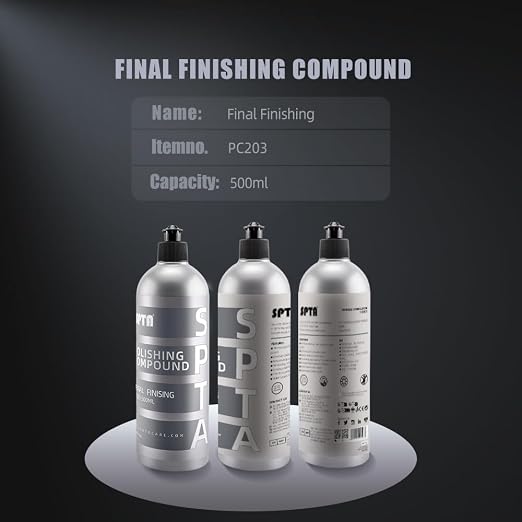 Final Finish Polishing Compound, SPTA 16.91oz (500ml) Polishing Compound Car Scratch & Swirl Remover Rubbing Compound & Finishing Polish Buffing Compound Swirl Remover for Automotive Paint Correction