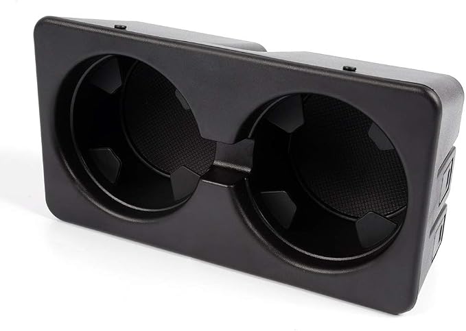 ALLGOOD Dual Cup Holder Insert, Compatible with Chevy Silverado/Avalanche/Suburban/Sierra/Yukon/Escalade 2007-2014, Black Drink Holder 1pc