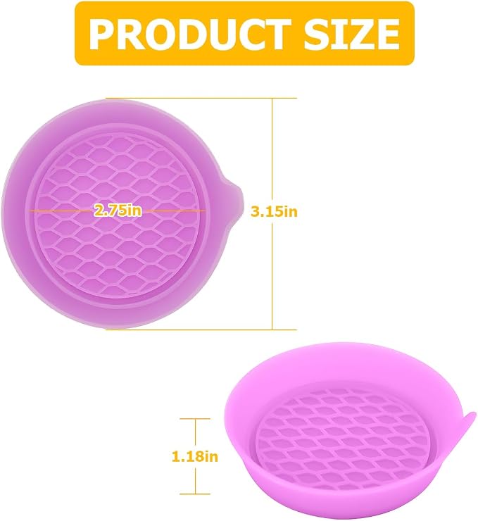 Mandark Car Cup Coaster, 4PCS Silicone Non-Slip Vehicle Drink Cup Mat, Sift-Proof Spill Recessed Automotive Interior Cup Holder Insert Protector Accessories, Universal for Most Cars (Purple)