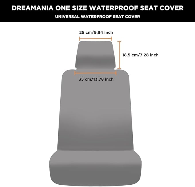 Waterproof Seat Cover Towel, Premium Sweat Carseat Protector, Perfect for Universal Anti-Slip Car Truck SUV Seat, Great for Surfing Yoga Gym Workout, Khaki