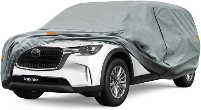Kayme Heavy Duty SUV Car Cover Custom Fit Mazda CX-90 CX 90 CX-9 CX 9 Waterproof All Weather for Automobiles, Full Exterior Covers Sun Rain UV Protection.（Deliver About 3-10 Days）