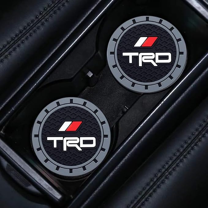 Cup Holder Insert Coaster Fit TRD Racing Development Sequoia Tundra Tacoma 4Runner PRO,Anti Slip Car Cup Coaster Interior Accessories