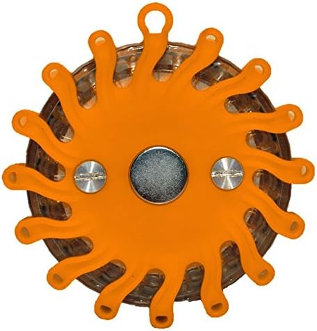 RPF16LM6 CASE OF 6 AMBER RECHARGEABLE 9-FUNCTIONS PORTABLE 16 LED POWER FLARE POWER-MARKERS ROADSIDE EMERGENCY MAGNETIC