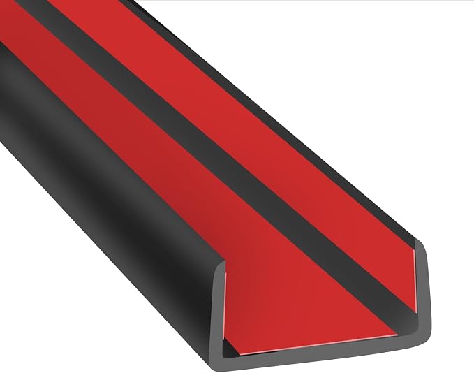 Rubber Edge Trim, Self-Adhesive Flexible Edge Guard, U Shaped Edge Banding, Peel and Stick 2"(50mm) Wide Size U Shaped Protector, Baby Proof Guards for Wood, Furniture, 20Ft