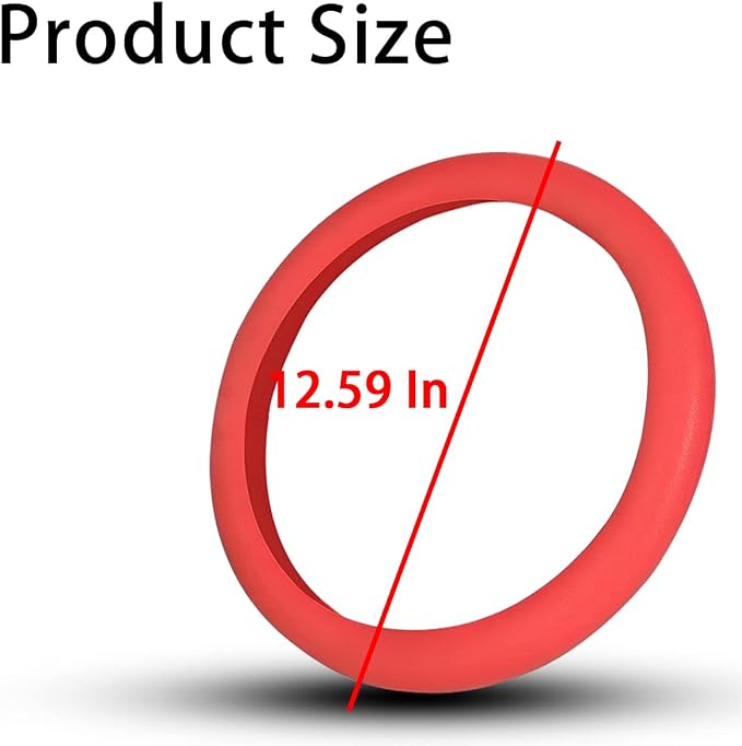 AICEL Car Silicone Steering Wheel Cover, Soft Anti-Slip Auto Steering Wheel Protector Fit 14 Inch, Universal Vehicle Interior Accessories for Cars, SUVs, Trucks, and Vans (Red)