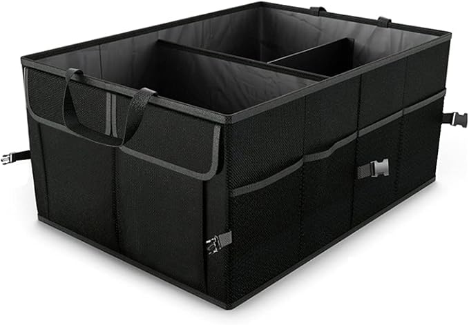 8sanlione Car Trunk Organizer/Storage, Collapsible Cargo Storage Box, Large Capacity, Trunk Organizer for Cars, Vehicles, SUVs, Trucks