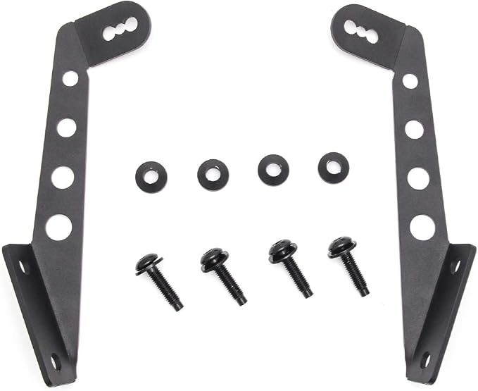 32 Inch Hood LED Light Bar Mount for Jeep Wrangler JL JT 2018-2023 | Heavy Duty No-Drill 32" Hood Light Bar Bracket, Anti-Rattle Steel, 1 Pair for Jeep Wrangler JLU Gladiator JT