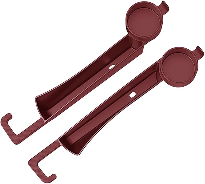 2PCS Car Seat Gap Filler Organizer with Cup Holder, Multifunctional Side Seat Crevice Blocker Plug with Storage Slot, No-Drop Auto Console Side Gap Stopper Organizer, Universal Fit (Red)