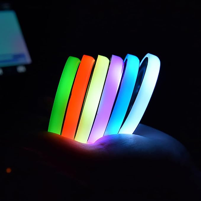 LED Car Cup Holder Lights, 7 Colors Changing USB Charging Coaster Waterproof Cup Pad, LED Interior Atmosphere Lamp Decoration Inside Car Lighting Accessories (2Pcs) (Style 1)