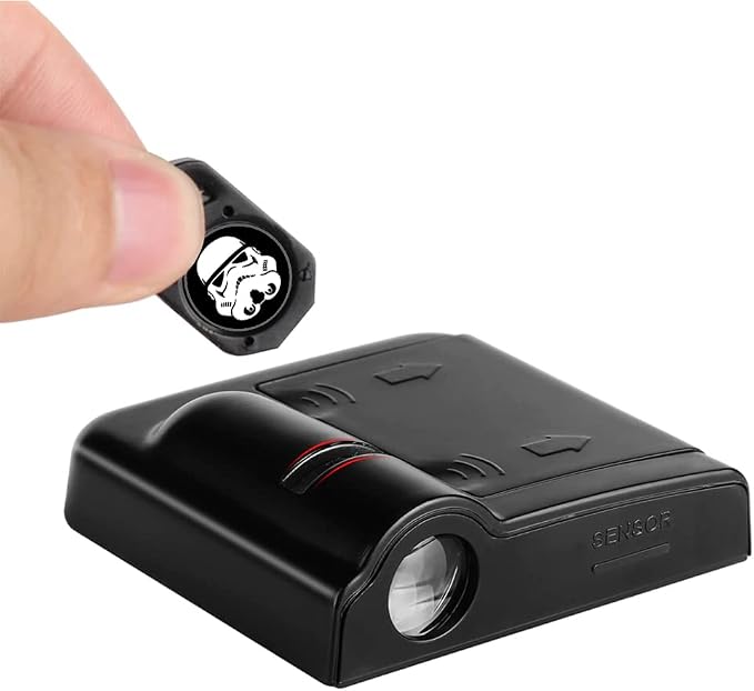 2pcs 3D Magnetic Car Door Step LED Welcome Logo Shadow Ghost Light Projector Lamp fits All Car Models (Helmet2) by DmStore