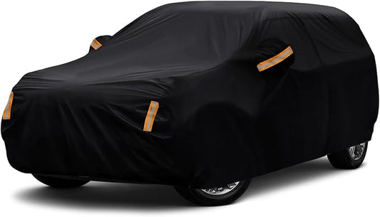 SUV Car Cover All Weather Waterproof Fit for Ford Explorer,Toyota Highlander,Jeep Grand Cherokee,Dodge Durango,Honda Pilot,Hyundai Palisade,Lexus RX for Automobiles Universal Fit SUV Up to 201"