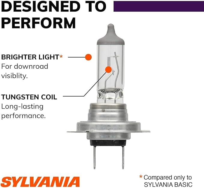 SYLVANIA - H7 XtraVision - High Performance Halogen Headlight Bulb, High Beam, Low Beam and Fog Replacement Bulb (Contains 2 Bulbs)