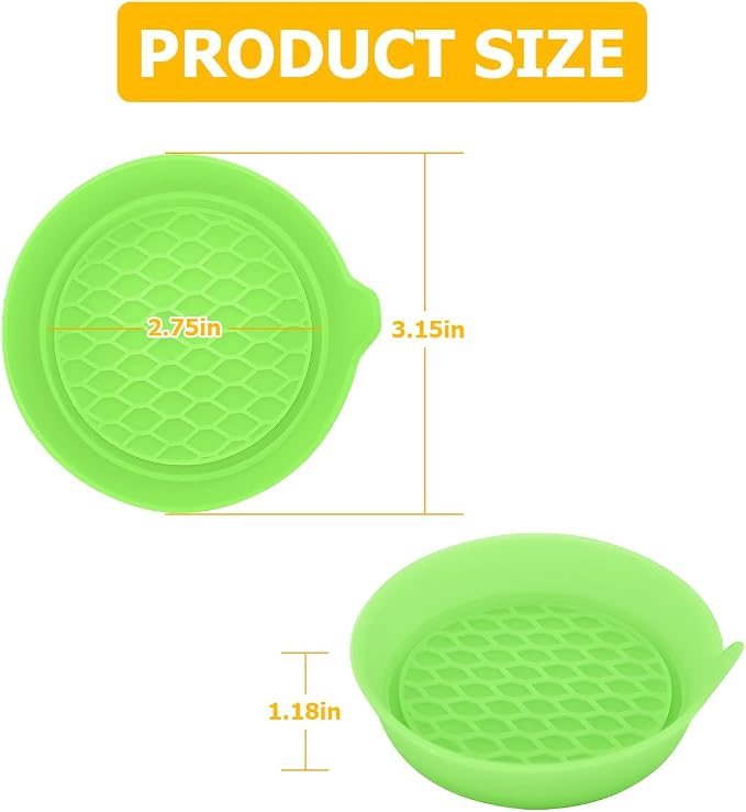 Mandark Car Cup Coaster, 4PCS Silicone Non-Slip Vehicle Drink Cup Mat, Sift-Proof Spill Recessed Automotive Interior Cup Holder Insert Protector Accessories, Universal for Most Cars (Green)