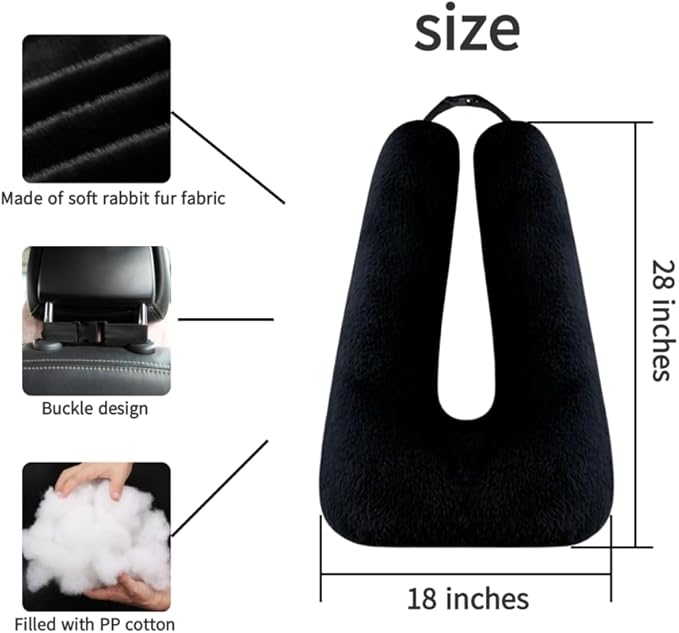 FHSGGP Travel Pillow Car Pillow Kid Car Sleeping Black | The Sleeping Aid for Adults and Kids on Road Trips Kids Travel Pillow