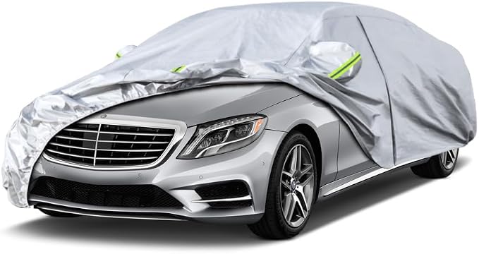 KouKou 6 Layers Car Cover Custom Fit Mercedes S Class V222 W222 from 1972 to 2025, Waterproof All Weather for Automobiles, Sun Rain Dust Snow Protection. (Ships from USA, Arrive Within 3-7 Days)