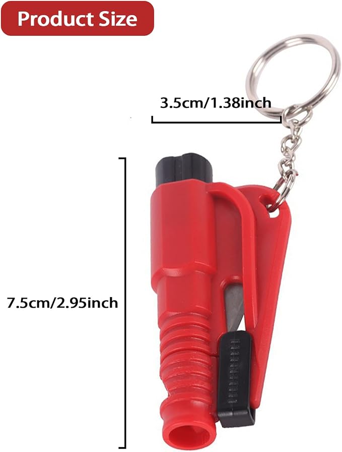 8 Pcs Car Window Breaker Tool Keychain,3 in 1 Glass Breaker Seatbelt Cutter | Emergency Window Punch Car Escape Tool Applicable to All Cars, Car Accessories