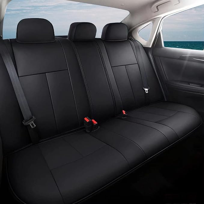 AOMSAZTO Custom Fit Car Seat Covers for Nissan Altima: 2013-2018 S SV SR | 2017-2018 SL Full Set Faux Leather Waterproof Car Seat Covers Black