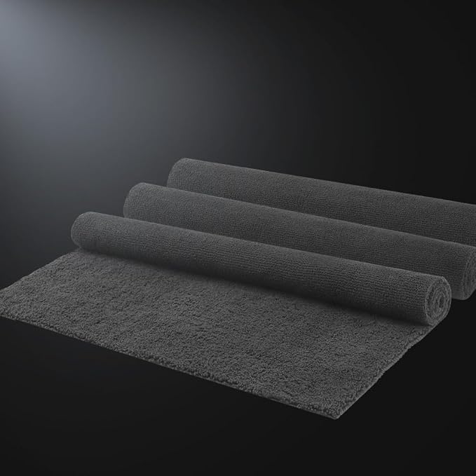 SPTA Microfiber Cleaning Towel, Microfiber Cleaning Cloth for Car Washing, 12 Pack Streak-Free, Ultra Absorbent, Washable for All Purpose Terry Microfiber Towels, 16.1in x 16.1in, 350GSM, Grey-MT038