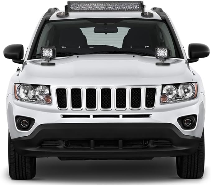 Magnetic Light Bar Mount, Powerful Magnetic Base LED Light Bar Mounting Brackets for Offroad Driving Lighting（2PCS）