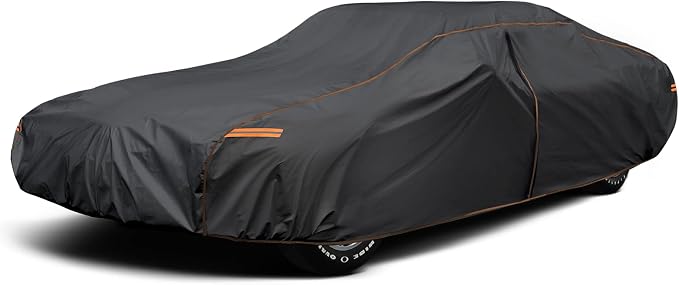 6 Layer Extra Large Sedan Car Cover Universal Fit for Buick Electra 225, Chrysler New Yorker, Chevrolet Caprice(71-76), Ford Thunderbird(72-76),Galaxie 500(65-67),etc. Fits Cars up to 225 Inch