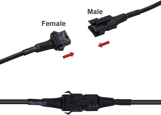 YiLaie 4 PCS 47 inch Extension Cables for Use with LED Rock Lights, RGB NEON Accent Kits for LED Motorcycle ATV, SUV Car Light Multi-Color Neon Strip (4pcs)