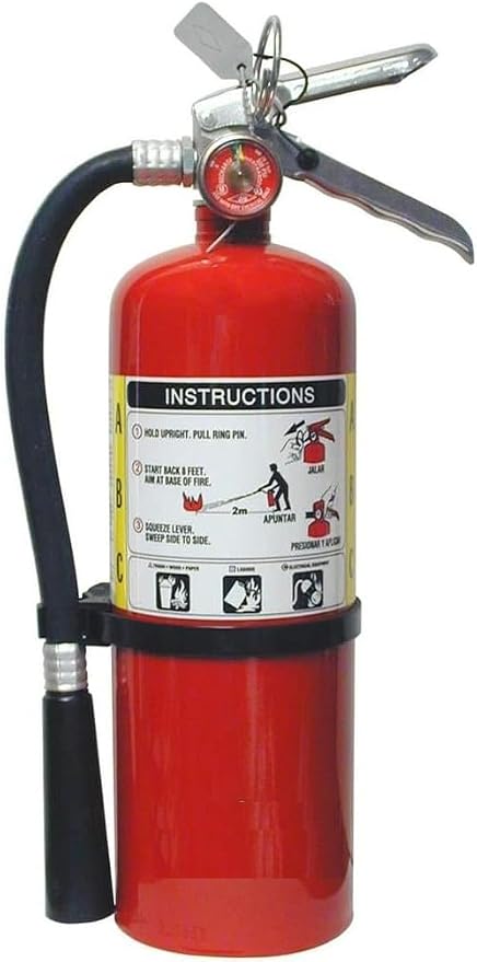 5lb ABC Dry Chemical Fire Extinguisher with Heavy Duty Vehicle Bracket