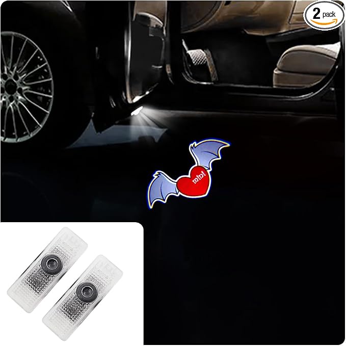 2 pcs LED Car Door Logo Lights Courtesy Projector Laser Puddle lamp Ghost Shadow Light Accessories Compatible with r55/r56/r57/r58/r59/r60/r51/f54/f56/f55/f60 (09)