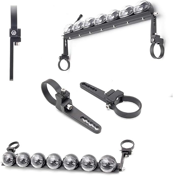 Tube Clamp Mounting Bracket, KMFCDAE Roll Bar Clamps for 1.75 Inch Tube Roll Cage Bull Bar Roof Rack LED Light Bar Mount (Adjustable, 1 Pair)