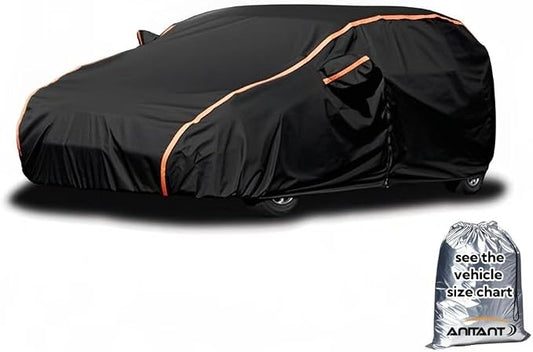 Super Lightweight Hatchback Car Cover Snow Car Tarps Waterproof All Weather Car Covers for All Condition Full Exterior Fit Hatchback Under 178"