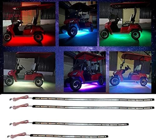 Dr.Acces Golf Cart LED Light Strip Kit Golf Cart Underglow Neon Lighting for EZGO Club Car Yamaha, 27 Modes Multi-Color Lighting