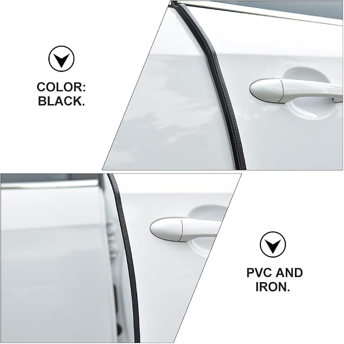 Garneck Car Door Edge Guards Rubber U Shape Edge Trim Seal Strips Protector Car Door Edge Protection for Car Auto Vehicle 10M
