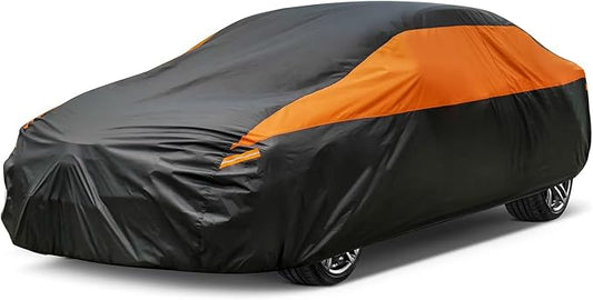 GUNHYI Car Cover for Automobiles All Weather Waterproof, Universal Fit Sedan Chevrolet Caprice, Buick Roadmaster/Riviera, Ford Crown Victoria, Cadillac DTS etc, Length Up to 218 Inch