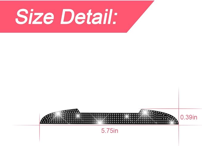 4 PCS Bling Rhinestone Car Door Handle Scratch Protector, Universal for All Cars, Vehicles, SUVs, Car Side Rearview Mirror, Car Door Edge Guard, Car Exterior Accessories for Women Men (Black)