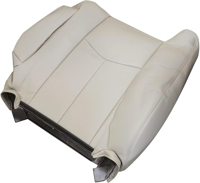 SecosAutoparts Driver & Passenger Bottom & Top Lean Back & Foam Cushion Replacement Leather Seat Cover Tan# 522/ 52i Compatible with Chevy Tahoe Suburban GMC Yukon 1500 2500 2003 2004 2005 2006