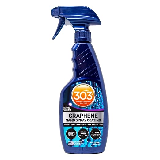 303 Graphene Nano Spray Coating for Cars, 15.5 oz | Delivers graphene protection with enhanced gloss, water beading, and UV resistance.