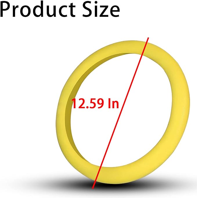 AICEL Car Silicone Steering Wheel Cover, Soft Anti-Slip Auto Steering Wheel Protector Fit 14 Inch, Universal Vehicle Interior Accessories for Cars, SUVs, Trucks, and Vans (Yellow)