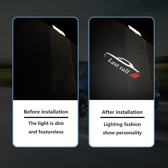 2PCS LED Door Logo Lights Car Accessories HD Welcome lamp Compatible for Challenger 2015-Present Projector Ghost Shadow Puddle Courtesy Step Lights