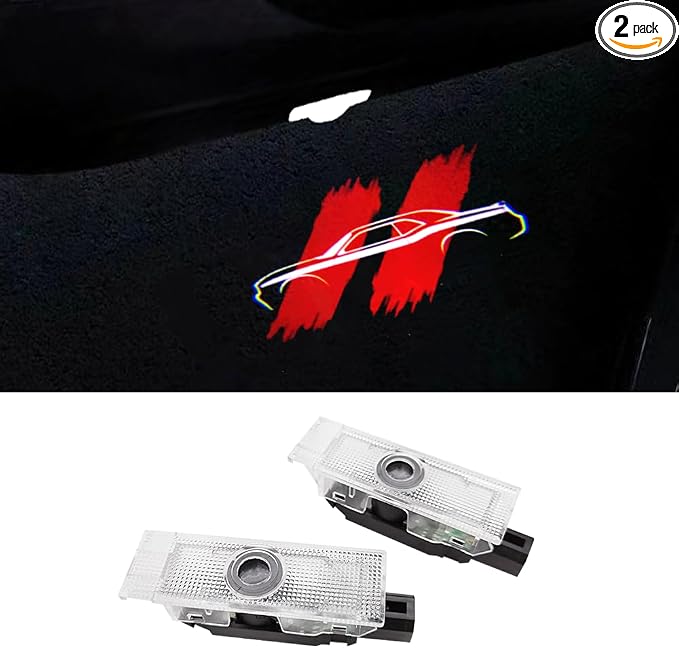 2 PCS LED Door Logo Lights Projector Compatible for Challenger 2015-present HD Ghost Shadow Light Puddle Lights Courtesy Step Lamps Kit Car Accessories (car line, Challenger)
