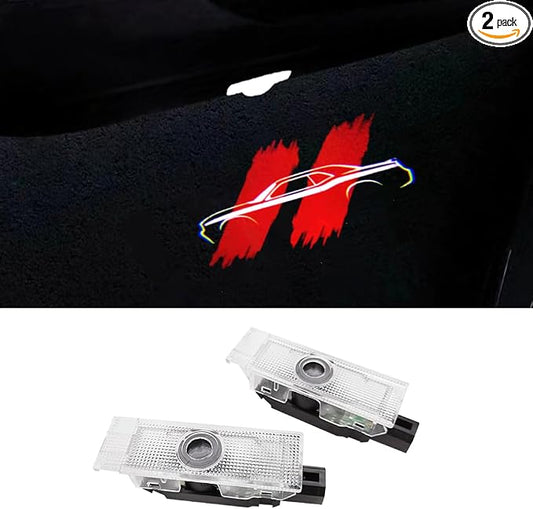 2 PCS LED Door Logo Lights Projector Compatible for Challenger 2015-present HD Ghost Shadow Light Puddle Lights Courtesy Step Lamps Kit Car Accessories (car line, Challenger)