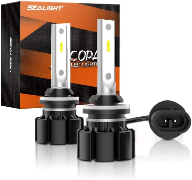 SEALIGHT 880 LED Fog Light Bulbs, 13,000LM 600% Brightness 24W High Power 881 Fog Lights LED Bulb 6000K Xenon White, 885 893 899 Fog Bulbs Replacement for Cars,Trucks(Pack of 2)