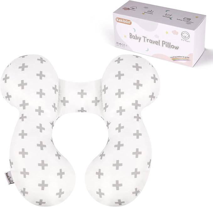 KAKIBLIN Baby Travel Pillow, Upgraded Baby Neck Pillows for Car Seat, Infant Neck Support Pillow for Head and Neck,Newborn Head Support for Car Seat,Pushchair
