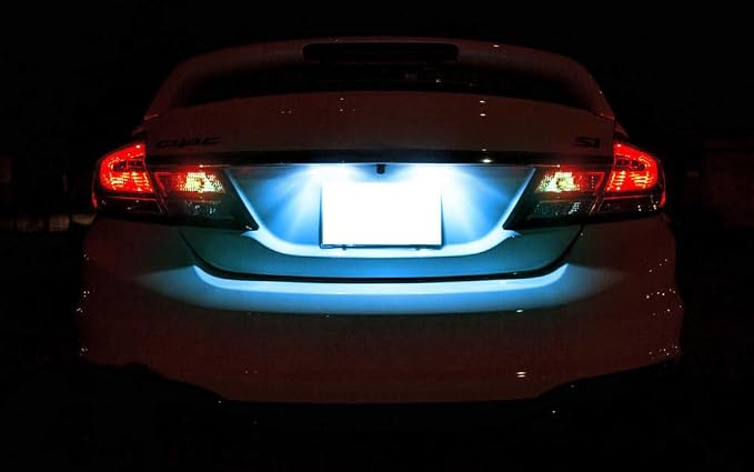 iJDMTOY Super Bright Ice Blue Aqua Full LED License Plate Light Kit Compatible With Acura MDX RL TL TSX ILX Honda Civic Accord Odyssey