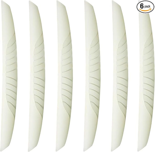 6 PCS Luminous Car Door Edge Guard Strips, Anti-Scratch Car Bumper Bumper Protectors, Anti-Collision Side Door Edge Guards, Universal for Most Cars, Sedans, Truck, SUVs (White)