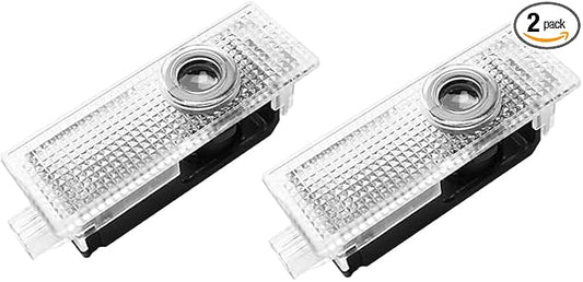 High Definition LED Projection Welcome Light，Logo Projector Puddle Lights，Compatible with 1/3/4/5/6/7/x1/x2/x3/x4/x5/x6/x7/M/328i/28i/530i/528i/e92，Plug and Play (2PCS)