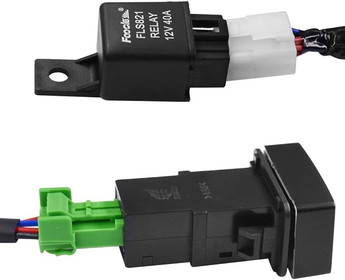 H11 880 881 H9 Fog Light Lamp Wiring Harness Socket Wire Connector with 40A Relay & ON/Off Switch Kits Fit for LED Work Lamp Driving Lights Etc
