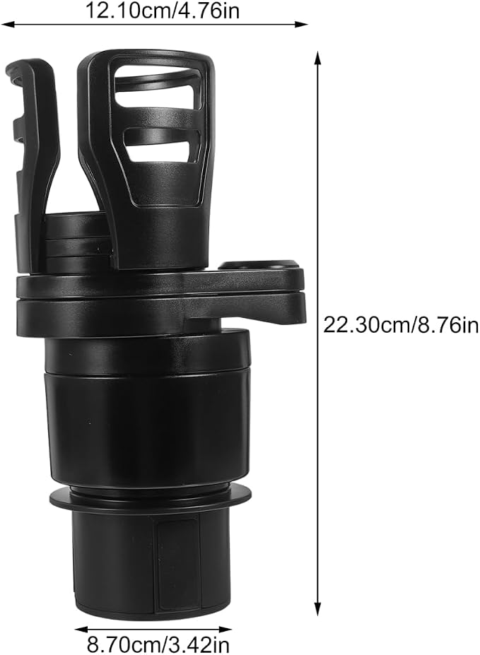 Cabilock Car Cup Holder Expander Multifunction Drink Holder with Rotating Base Adjustable Water Cup for Car Organizer for Mugs Bottles and Auto Storage