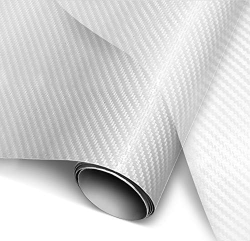 VViViD Clear Transparent Dry Carbon Fibre Vinyl Wrap Twill Weave Adhesive Film DIY Roll (10ft x 5ft)